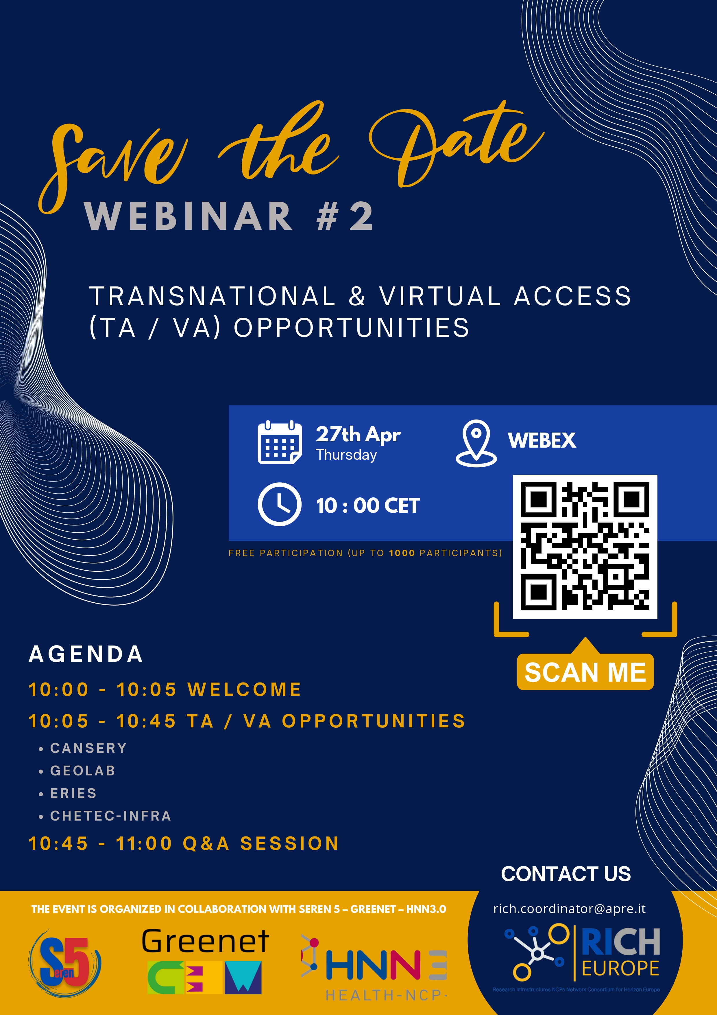 Second Webinar of RICH Europe on Transnational and Virtual Access Opportunities